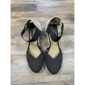 Lauren Ralph Lauren Close‎ Toe Tan and Brown Wedge Shoes Size 11